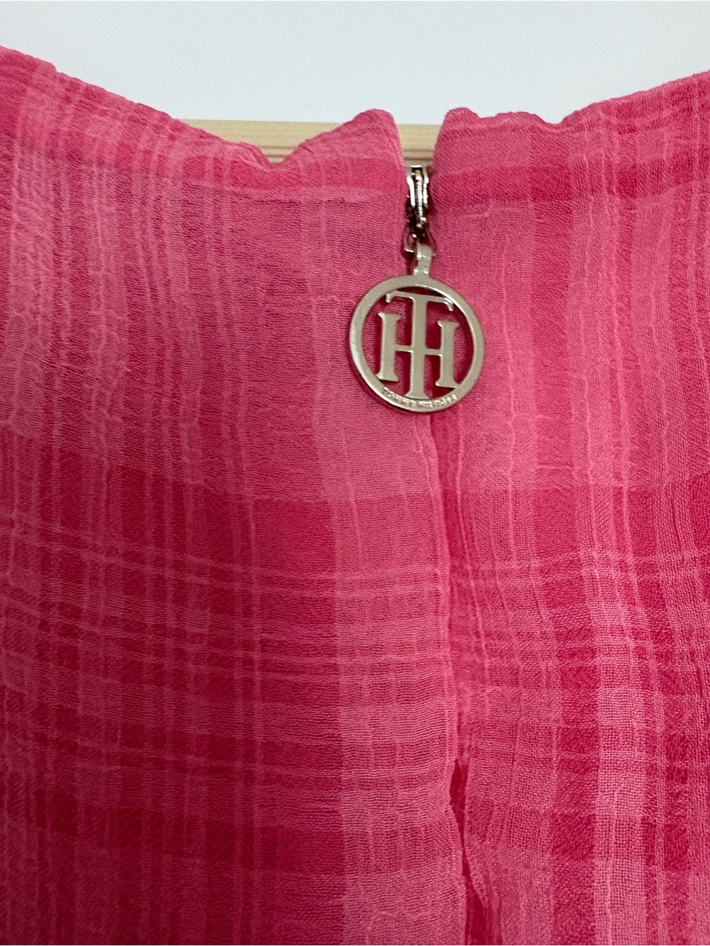 Tommy Hilfiger Pink Plaid High-Low Maxi Dress - Picture 7 of 13